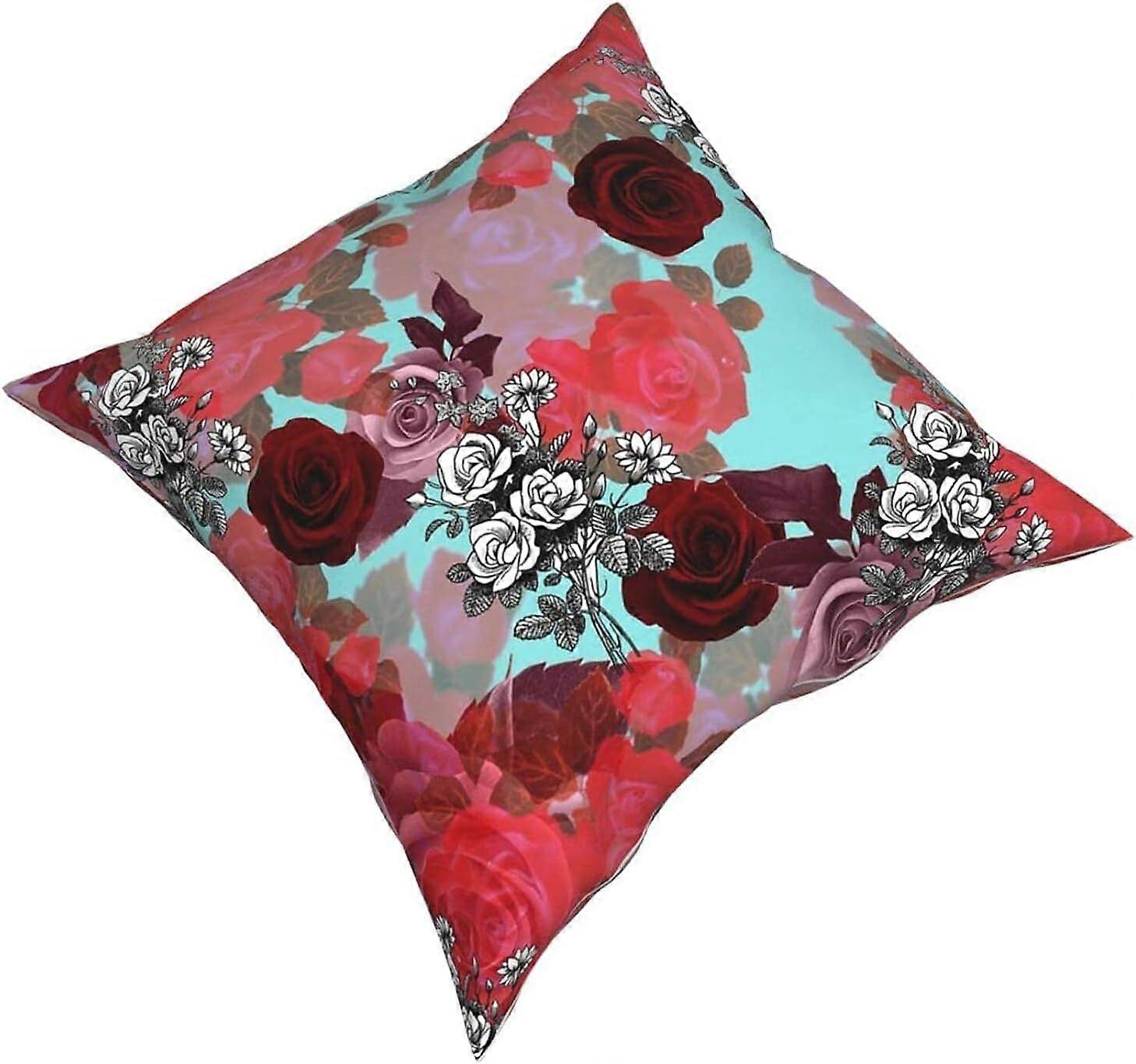 y338 Rosen'Rose #Redbubble #Giftoriginal タペストリー枕カバーファッションスクエア枕カバークッションカバー装飾スロー枕カバー18 x 18インチ45 x 45 c