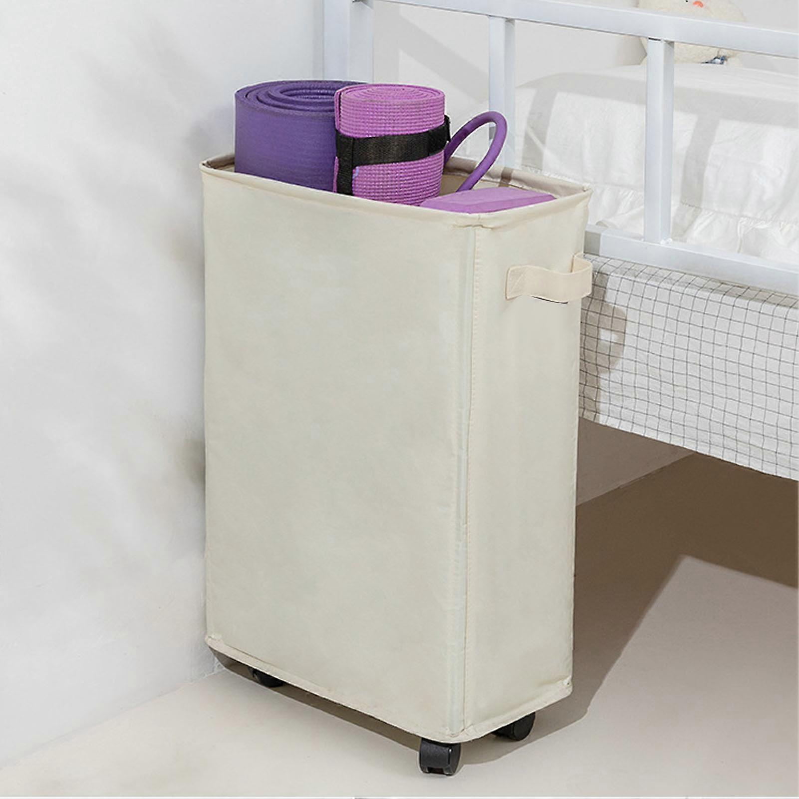 سلة تخزين حصيرة اليوغا سعة كبيرة أكسفورد القماش المتداول سلة الغسيل مع عجلات للمنزل 