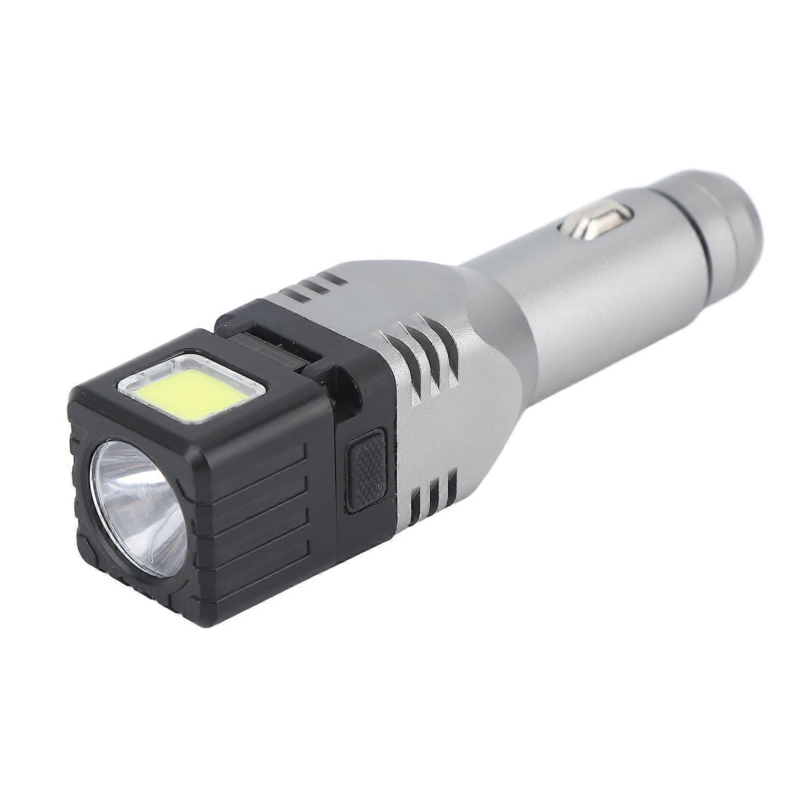 Car Plug In Flashlight Rechargeable Dual Light Source Super Bright Mini Handheld Automobile Charged Emergency Torch Single Light 