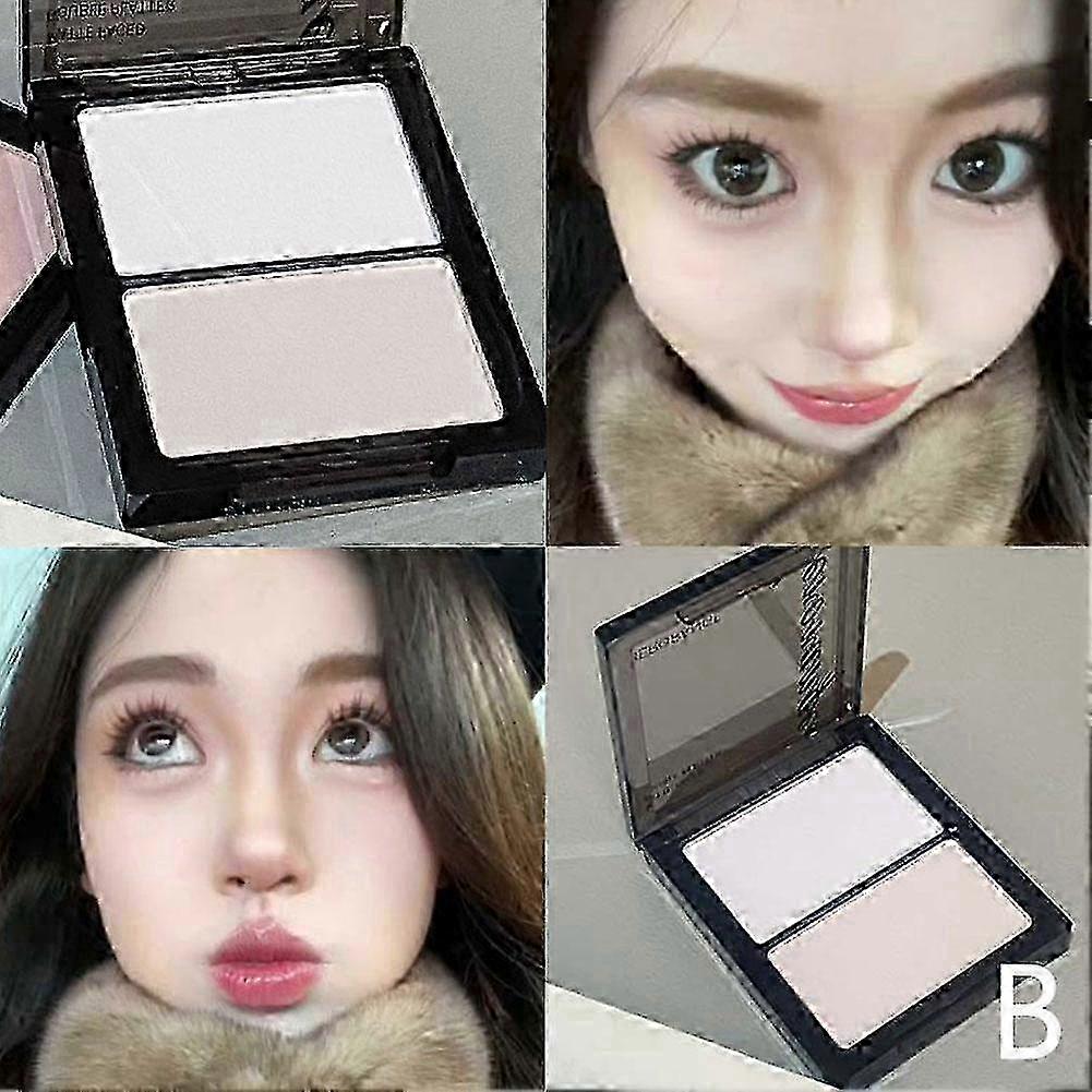 Face Blusher Double Platter, High Gloss Natural Brightening, Makeup Setting