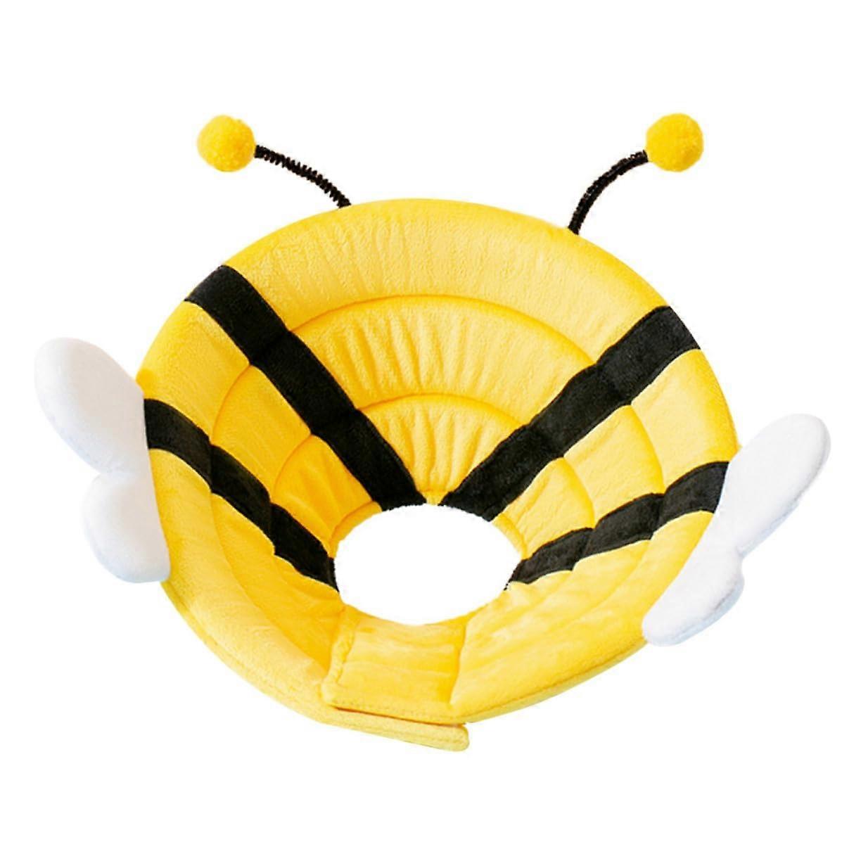 Adjustable Postoperative Pet Collar Folding Design For Cats And Dogs, AntiLick Cone, Wound Protection, Yellow Pattern