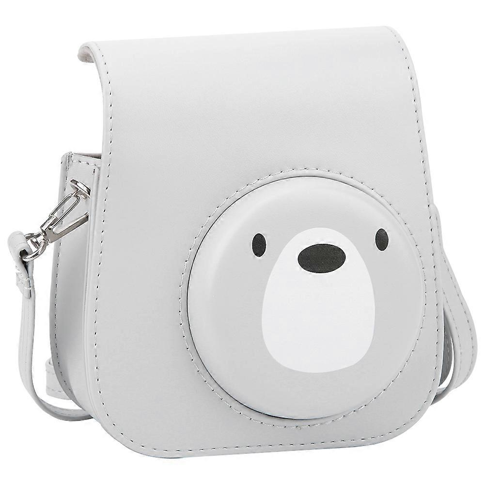 PU Retro Camera Bag Cover Storage Pouch with Shoulder Strap for Instant Camera mini11