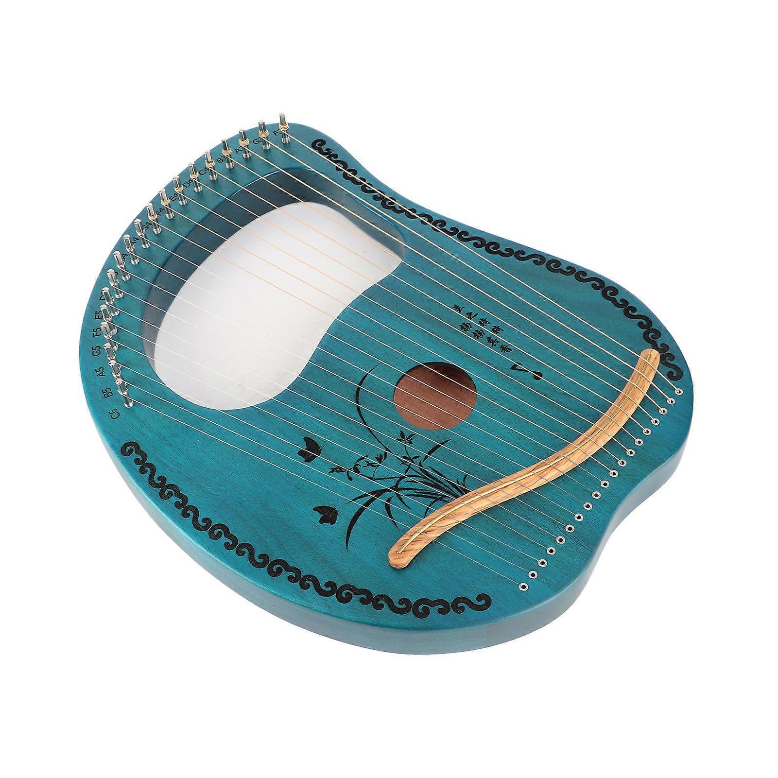 Lyre Harp 19‑String 19‑Tone Tunable Mahogany Small Portable Musical Instrument Gift