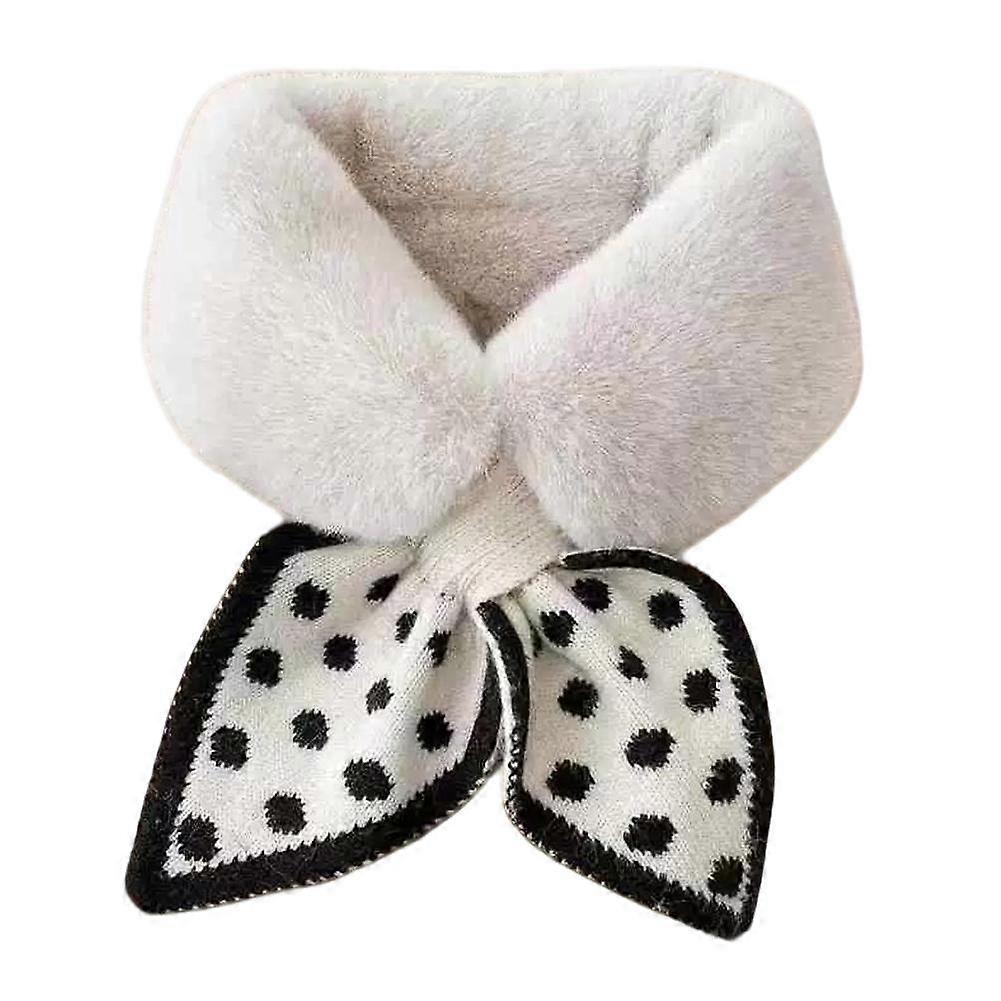 Scarf ins Women's Polka Dot Wool Warm Knitted Neck