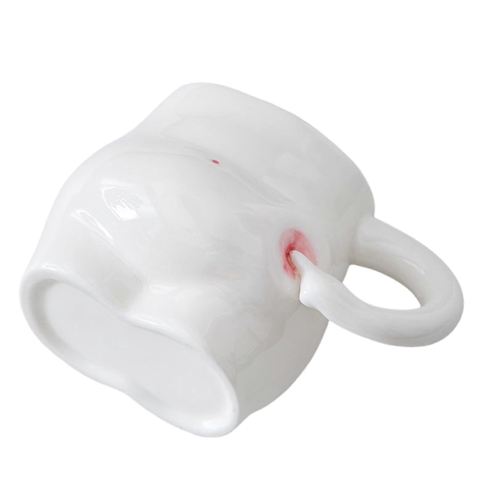 Squeeze Belly Porcelain Mug With Handle Multipurpose Drinkware Cup Elegant Ergonomic Grip Beverage Holder