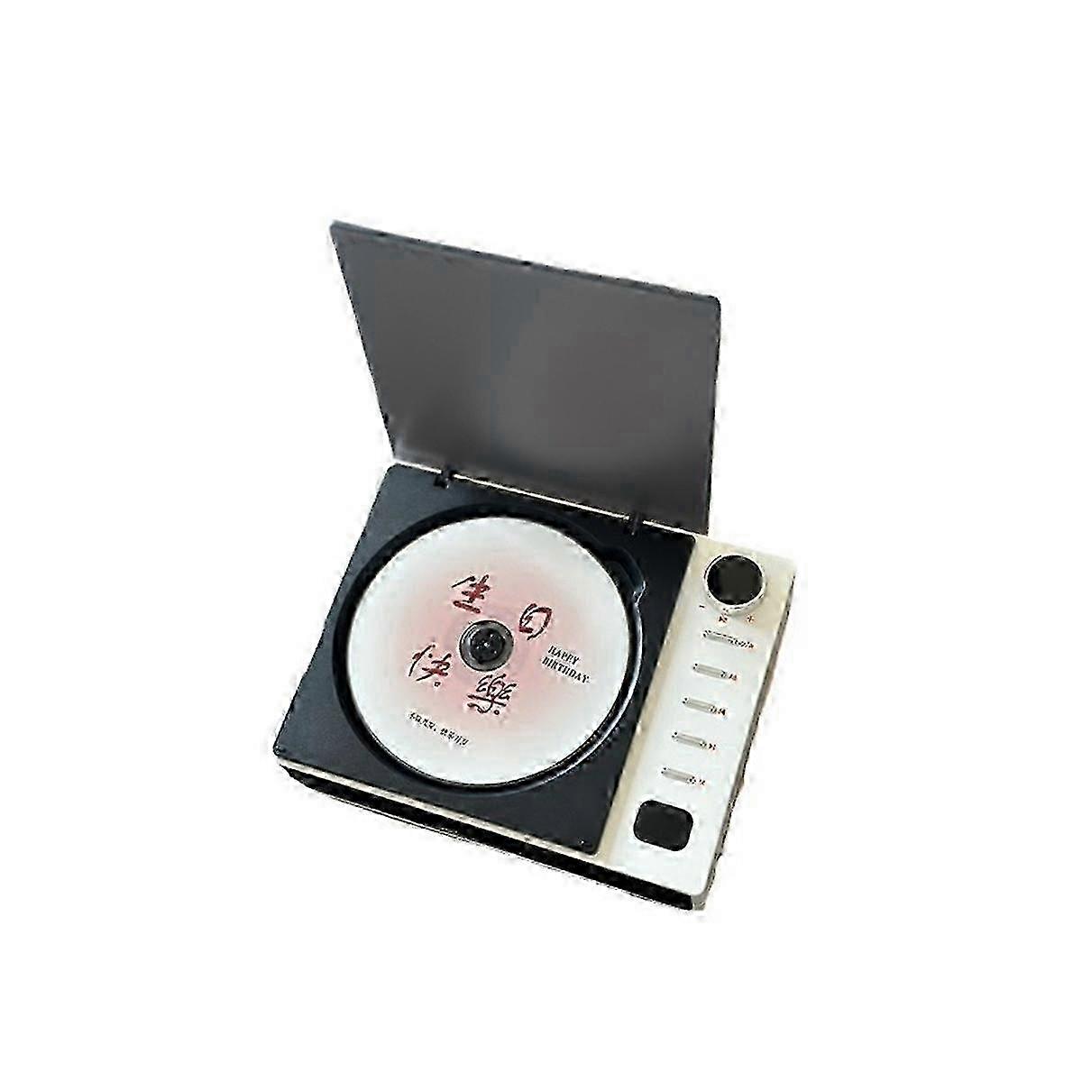 Cross-border hot-selling rechargeable retro cd player screen portable Bluetooth speaker album integrated player Internet celebrity 2025