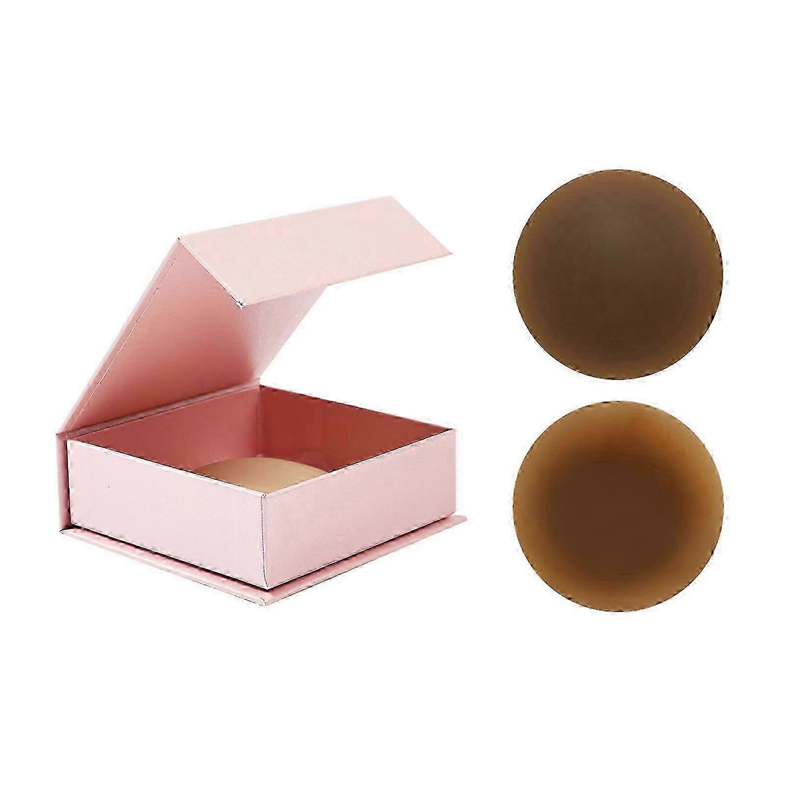 Women's Invisible Silicone Nipple Covers Strong Adhesion Reusable Breast Pads Pasties Bra Pads for Sports Daily Use  Cocoa color M