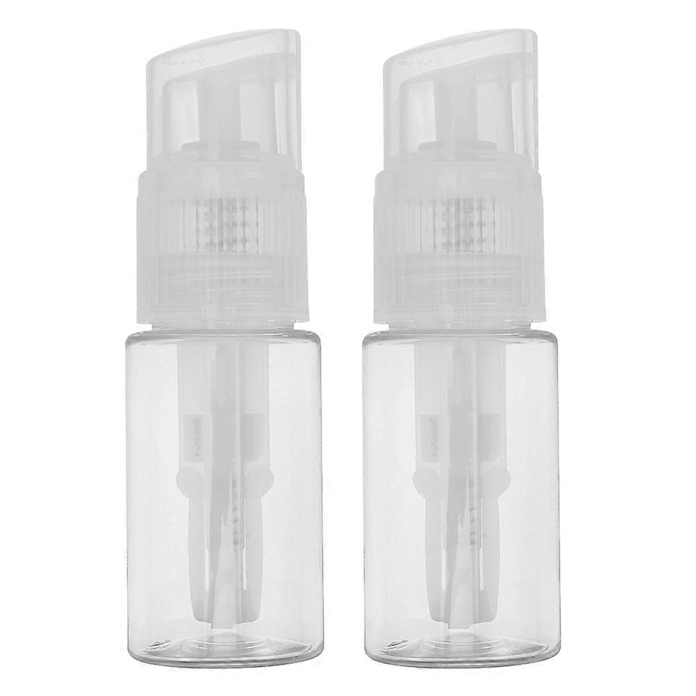 Transparent Powder Spray Bottle 2Pcs for Storage with PP Material