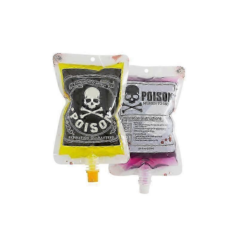 10 stk Halloween blodposer IV poser for drinker 250ml Vampire blodposer Tomme falske blodposer Halloween dekorasjon rekvisitter A