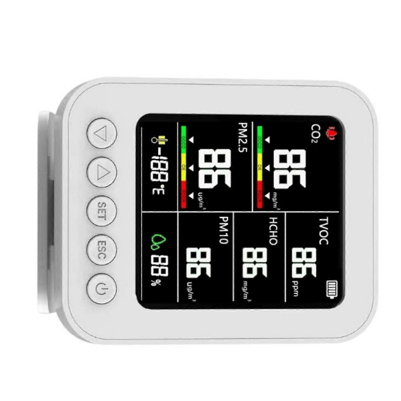 Multifunctional Air Quality Analyzers with PM2.5 Formaldehyde Detection & Customizable Alarm for Home Use Multicolor