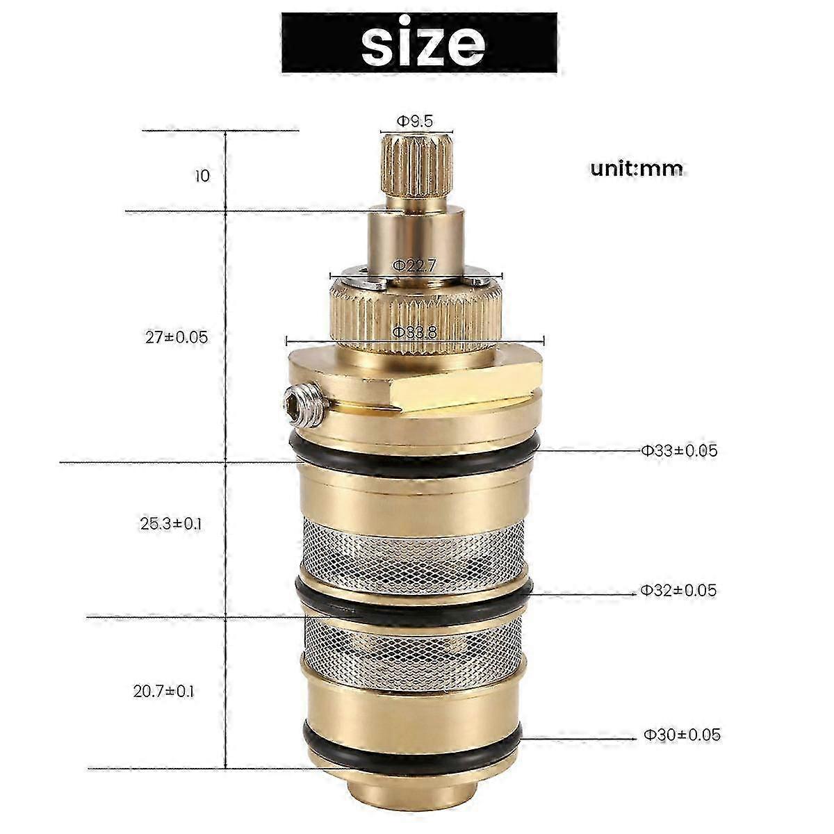 Replacement thermostatic valve for shower mixer brass faucet