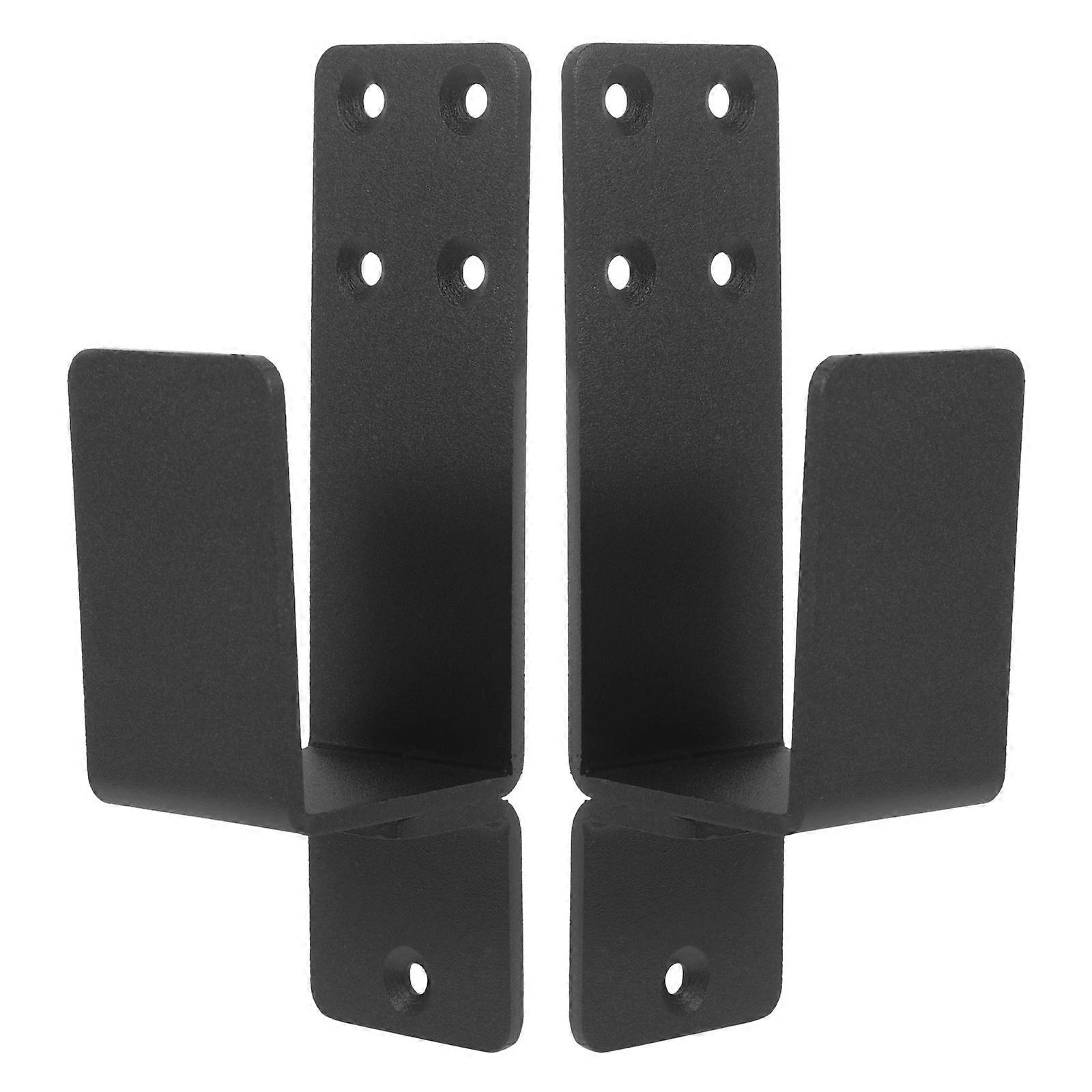 2pcs Door Mount Brackets U Bracket Sliding Bar Support Holder Barn Door Hardware