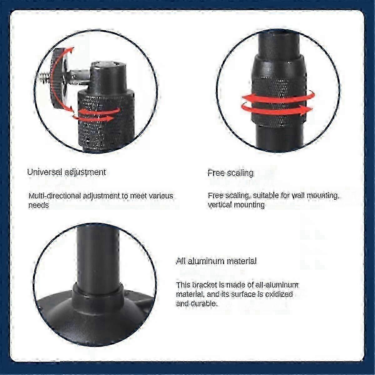 Universal Ceiling Projector Mount 360 Rotatable Wall/Ceiling Bracket for M6 Projectors with Adjustable Extension Pole