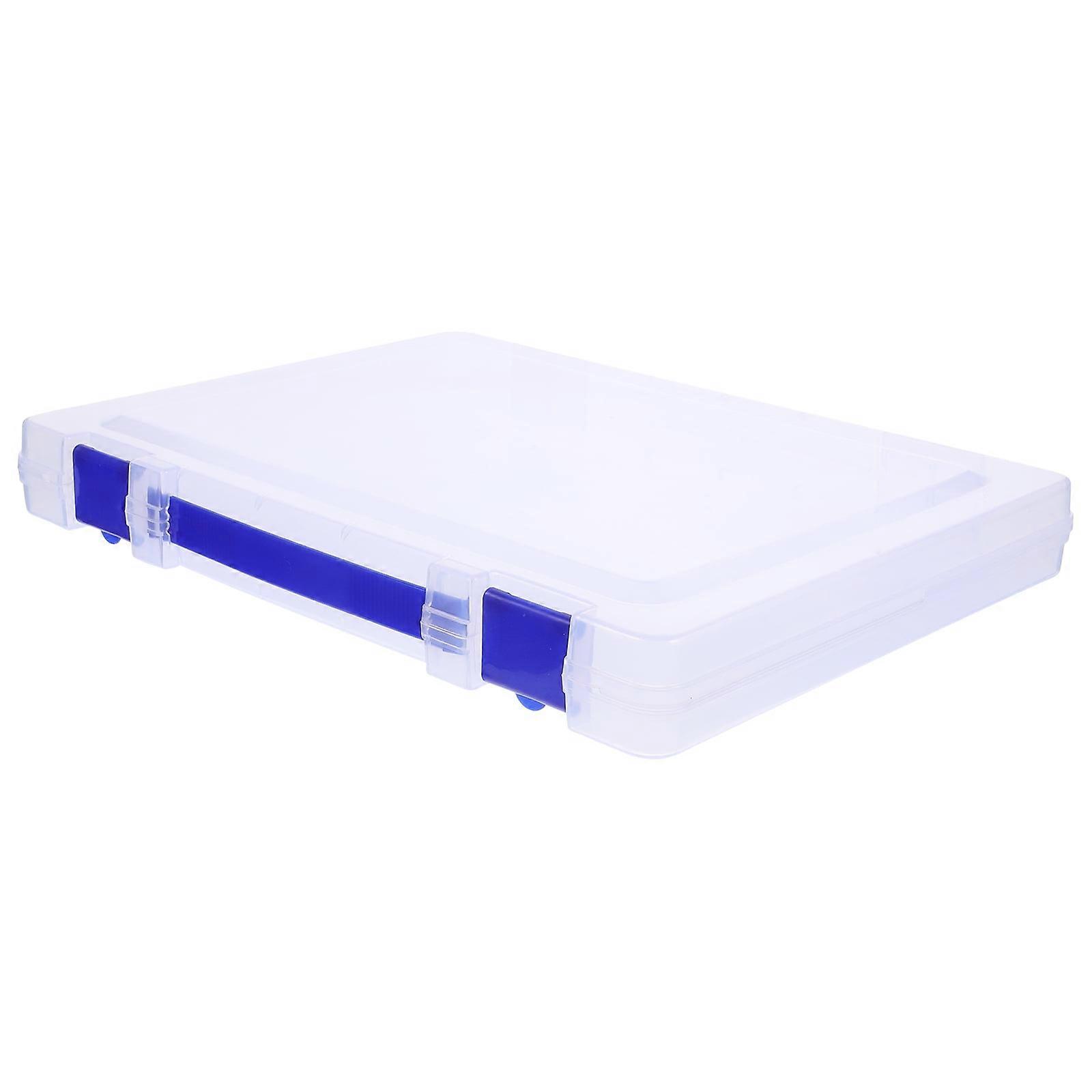 Eease Desktop Organizer A4 File Portable Project Case Clear Plastic Storage Box