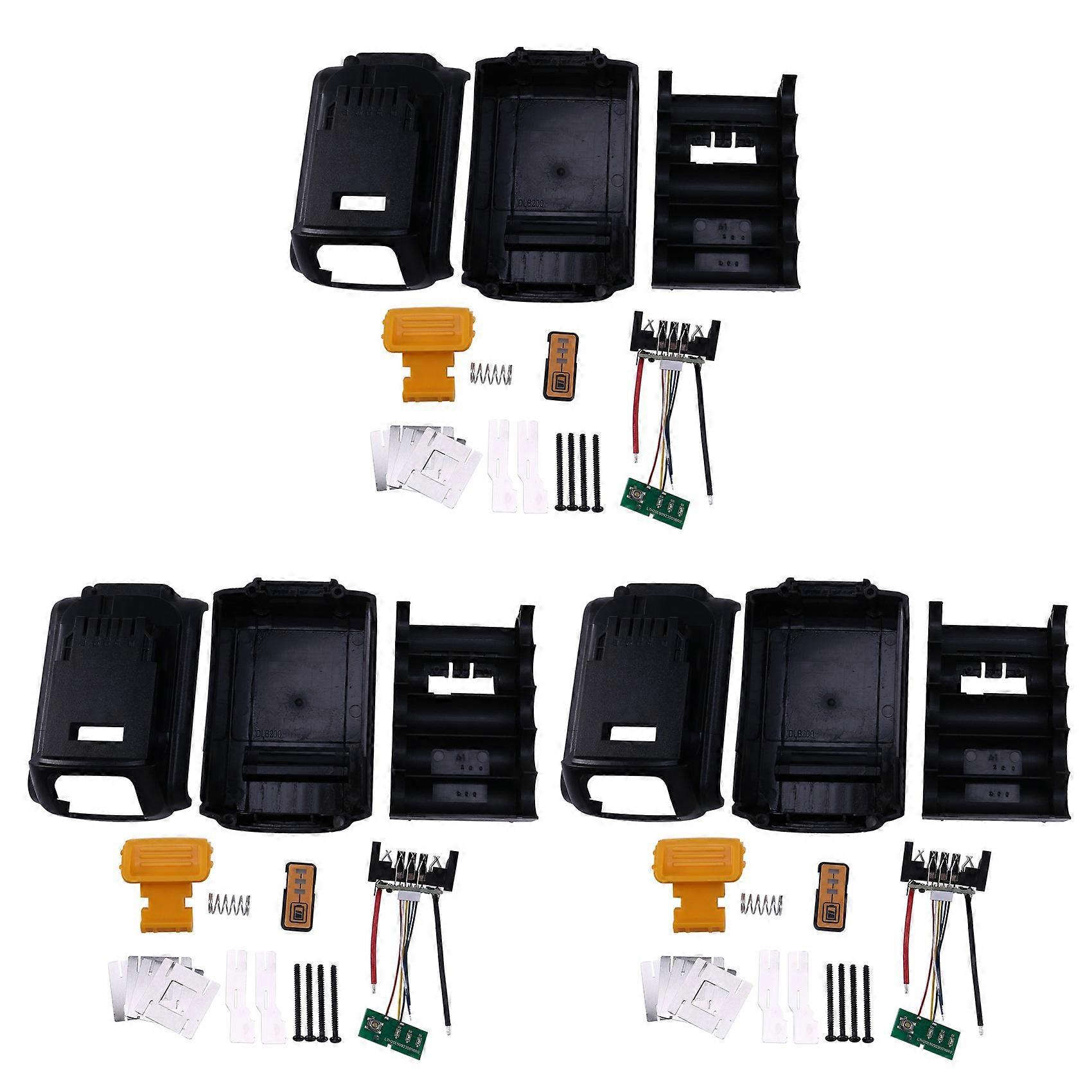 3X for 10 Core 18V/20V Li-Ion Battery Replacement Plastic Case Kit Dcb180 Li-Ion Battery Shell (No B