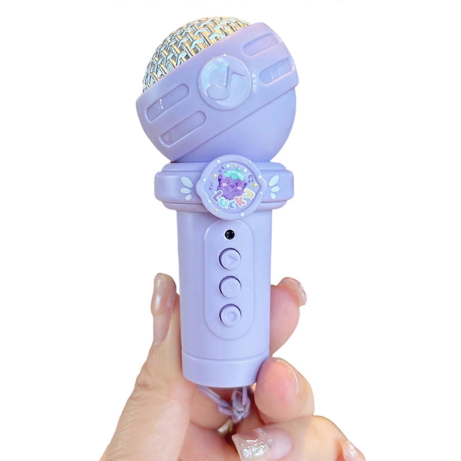 Fun Novelty Keychain Voice Recorder Single Touch Recording Machine Ornament Ideal for Meetings Lectures Gifts  Purple