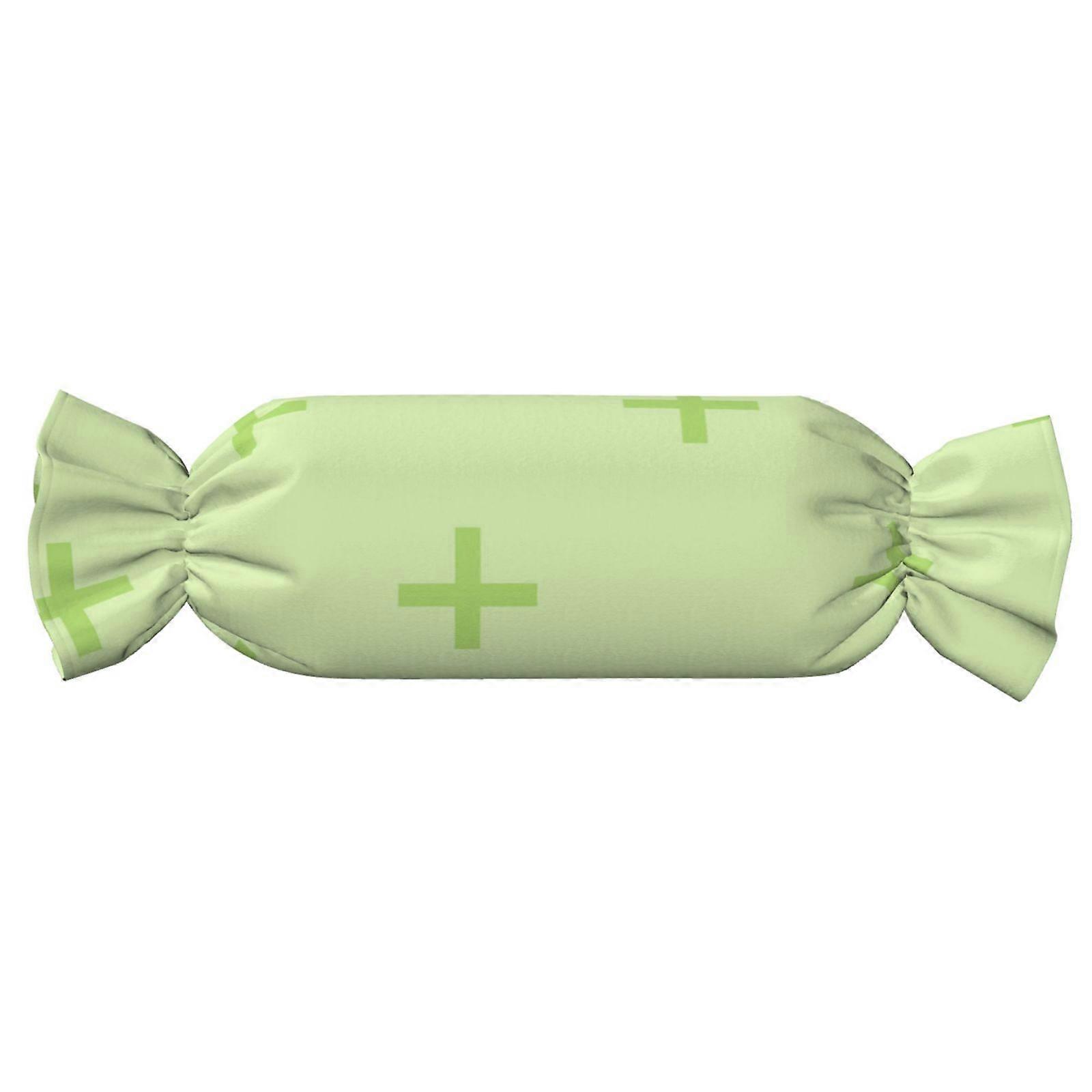 Candy Cylindrical Tube Pillow with Plus Pattern