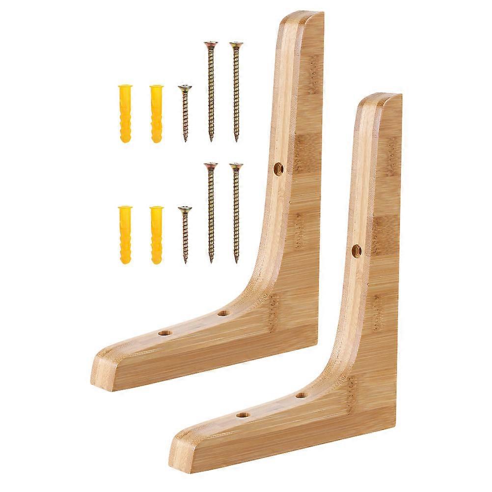 2pcs Heavy Duty Wooden Shelf Brackets for Wall Mounted Storage Multiuse Support Corner Braces