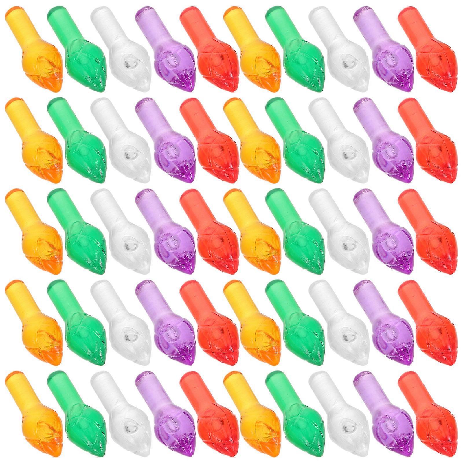 Multicolor Ceramic Christmas Tree Replacement Lights for DIY 100Pcs Twist Plastic Bulbs