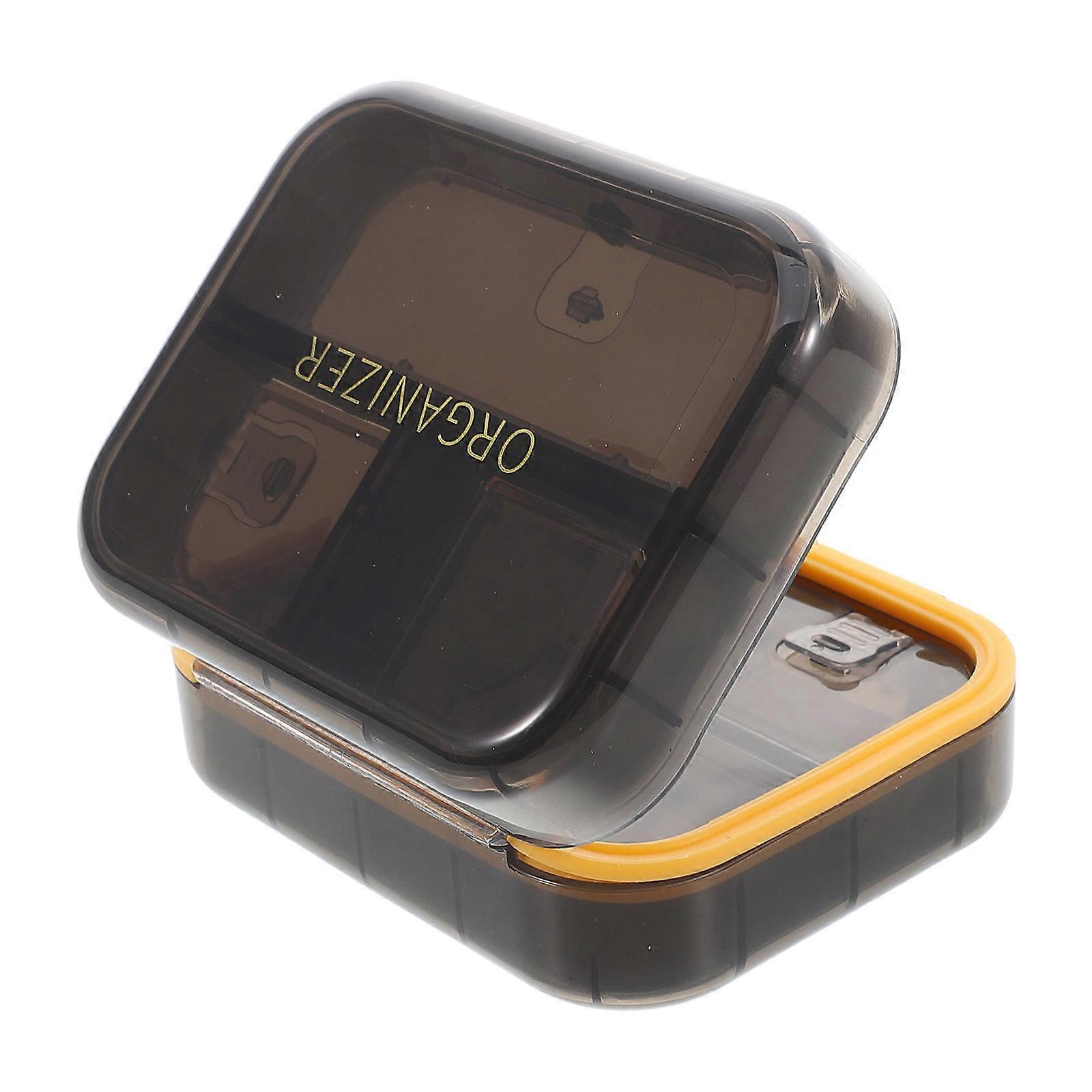 Compact Mini Pill Box for Travel Pill Organizer with 7 Compartments