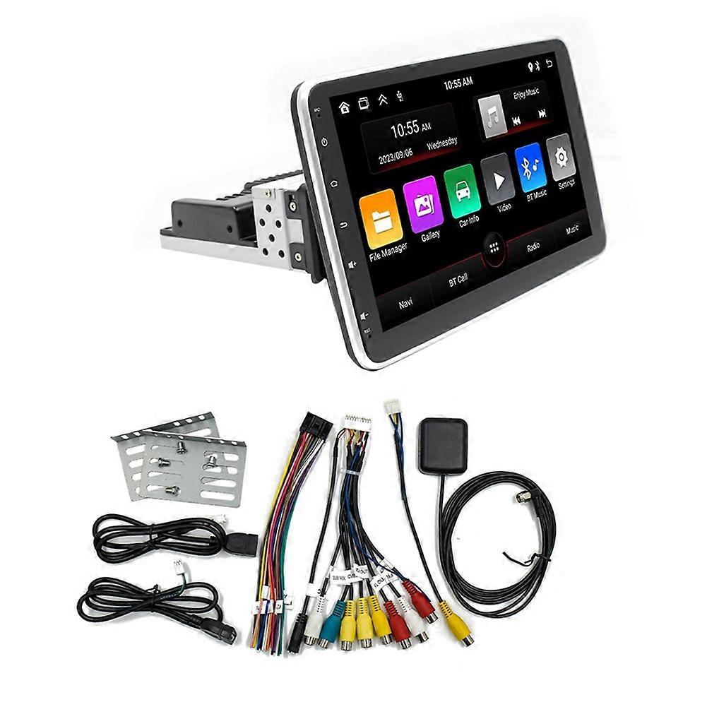 1Din Adjustable Rotatable Screen 2G+64G Car Multimedia Player 10.1Inch Android 13 Wireless CarPlay Android Auto