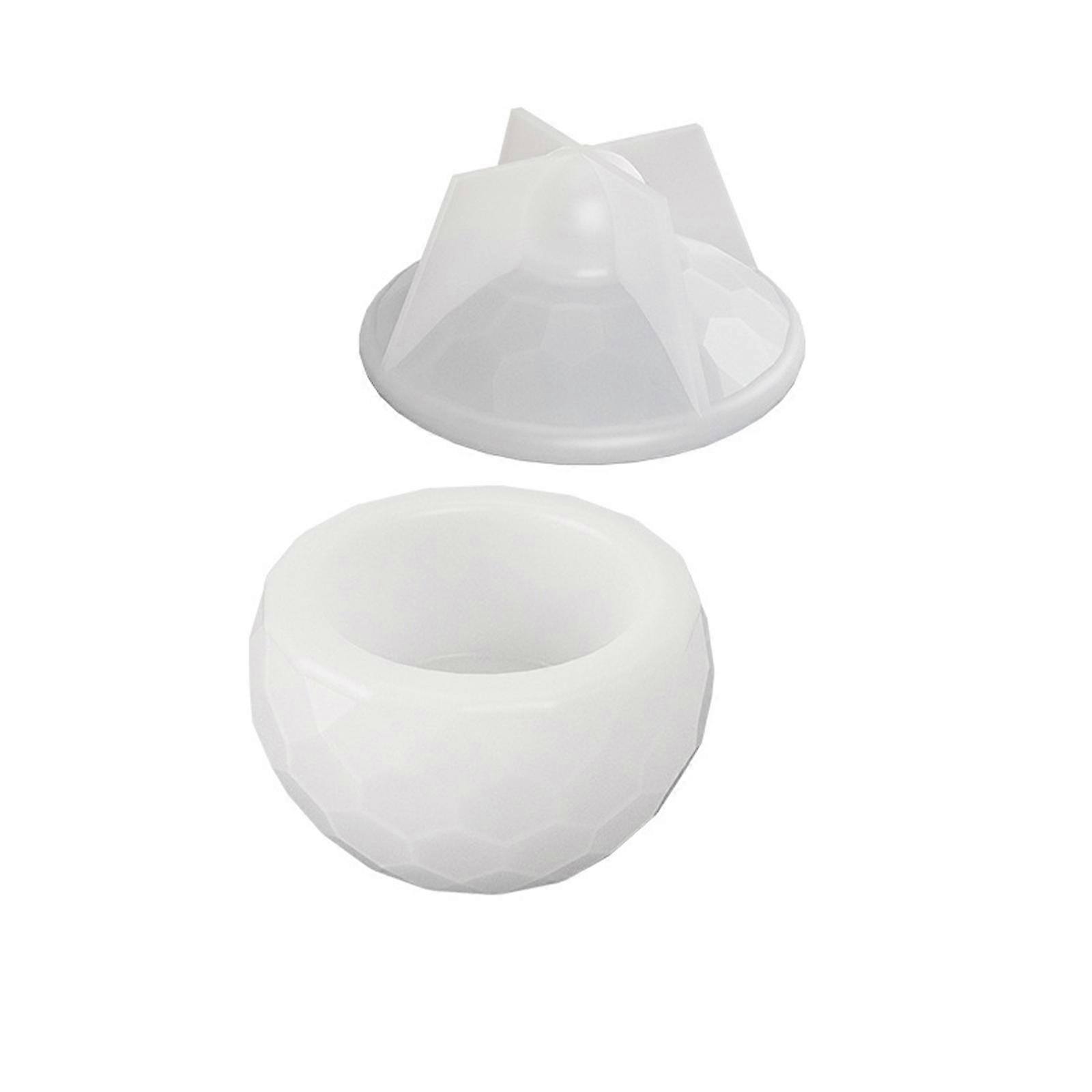 قوالب مربع المجوهرات شبه منحرف من السيليكون مع قوالب كأس شمعة غطاء مثالية لحاوية تخزين المجوهرات ديكورات المنزل S