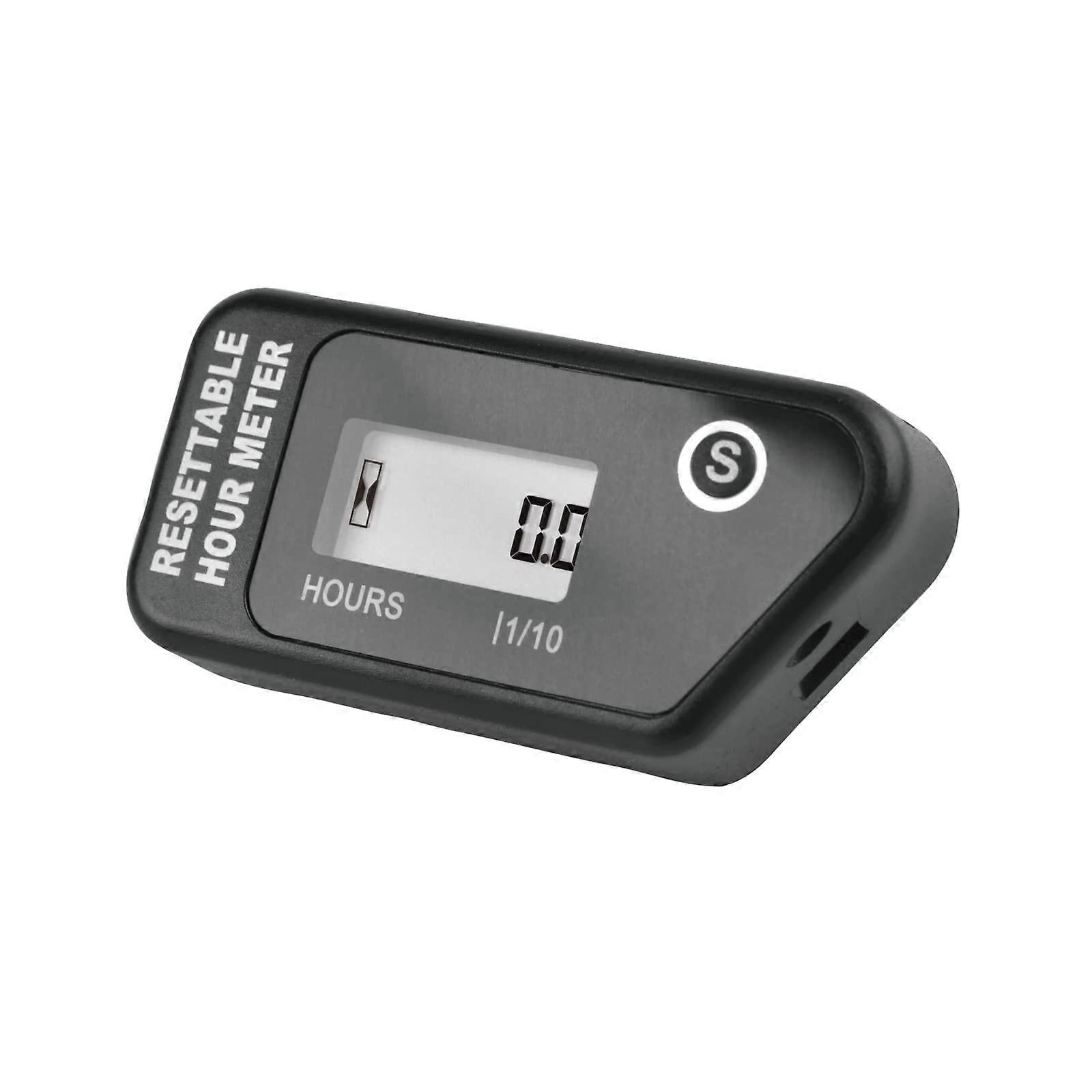 Digital Hour Meter with Maintenance Reminder IP68 Waterproof for Motorcycle Generator Lawn Mower