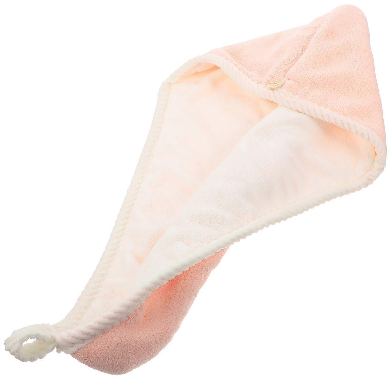 Hair Drying Towel for Women Microfiber Wrap Cap Quick Dry Super Absorbent with Button Closure