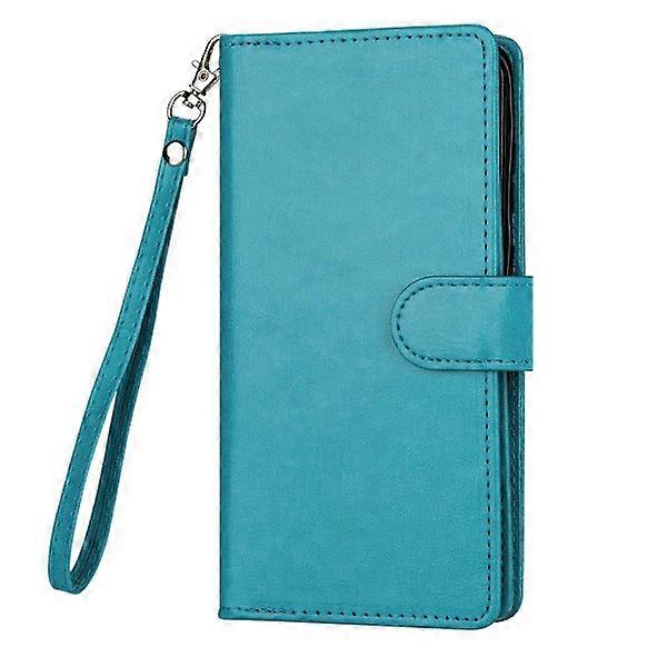 Compatible with Samsung Galaxy S21 - Practical 9-Card Wallet Case Turquoise