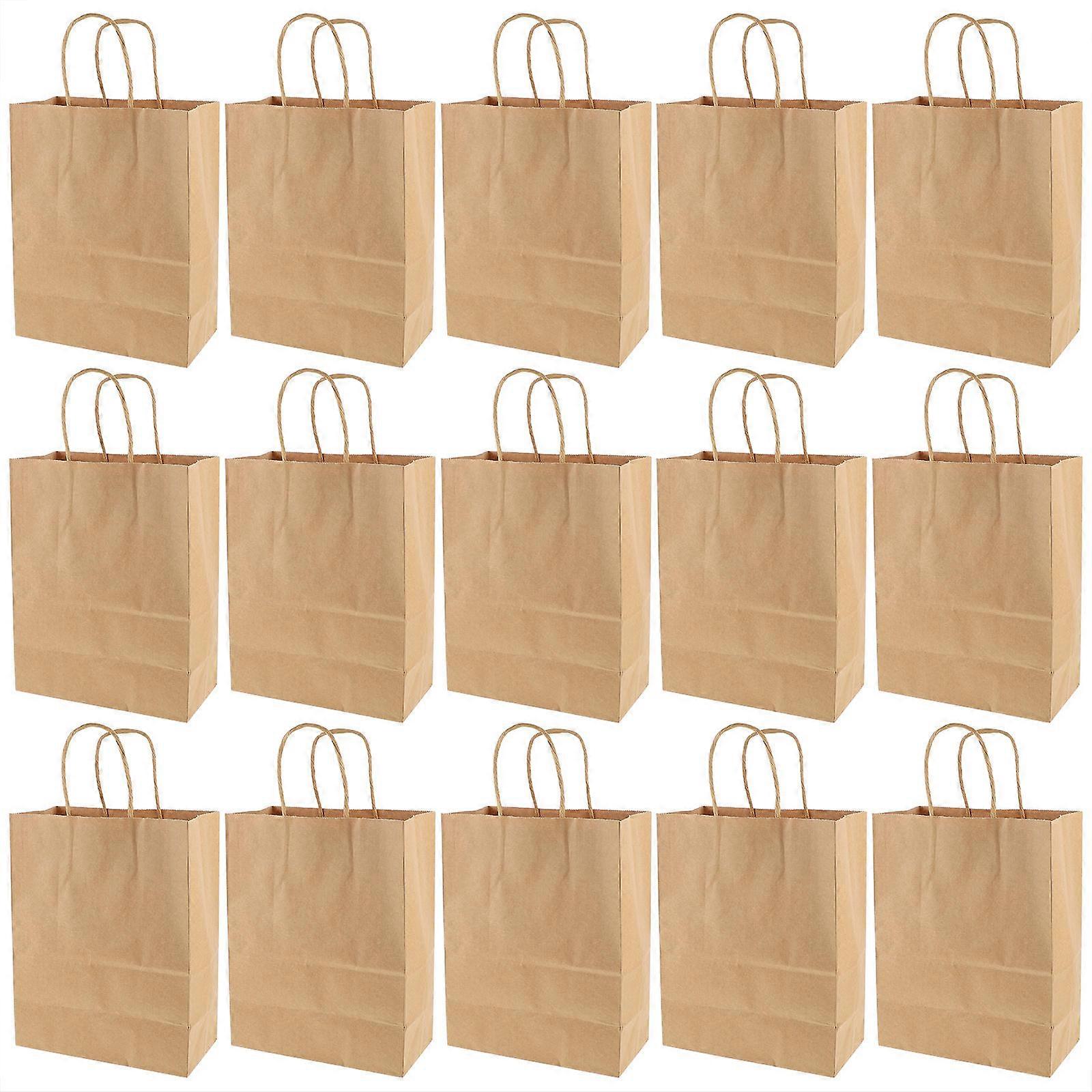 Practical Paper Bags Craft Paper Bags with Handle for Party Use 100Pcs