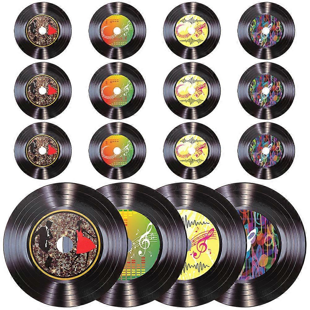 Wall Records Decor 32 Pcs Modern Record Wall Decor for Restaurant Square Shape Gift Giving