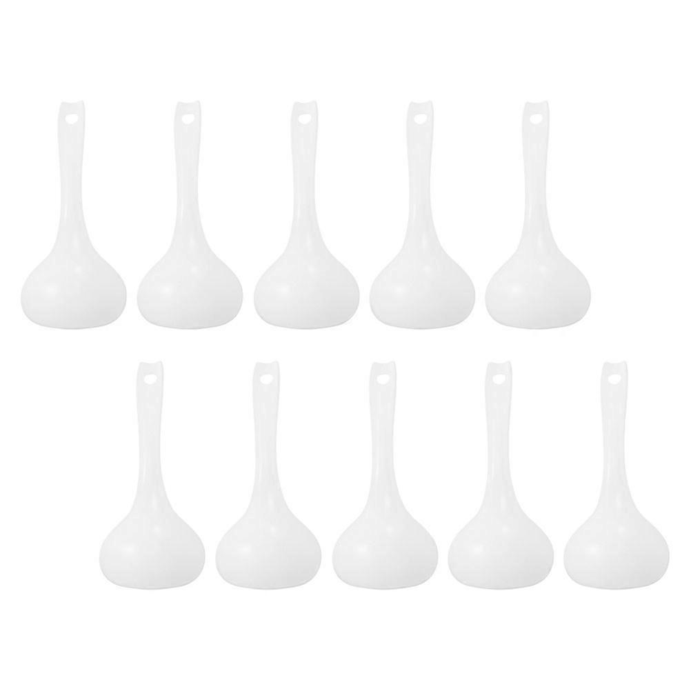 Soup Ladles for Serving White Plastic 10Pcs Heat Resistant Kitchen Spoon
