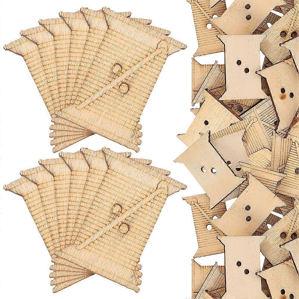 100Pcs Wooden Thread Winding Boards for Crafting Thread Bobbins Organizer