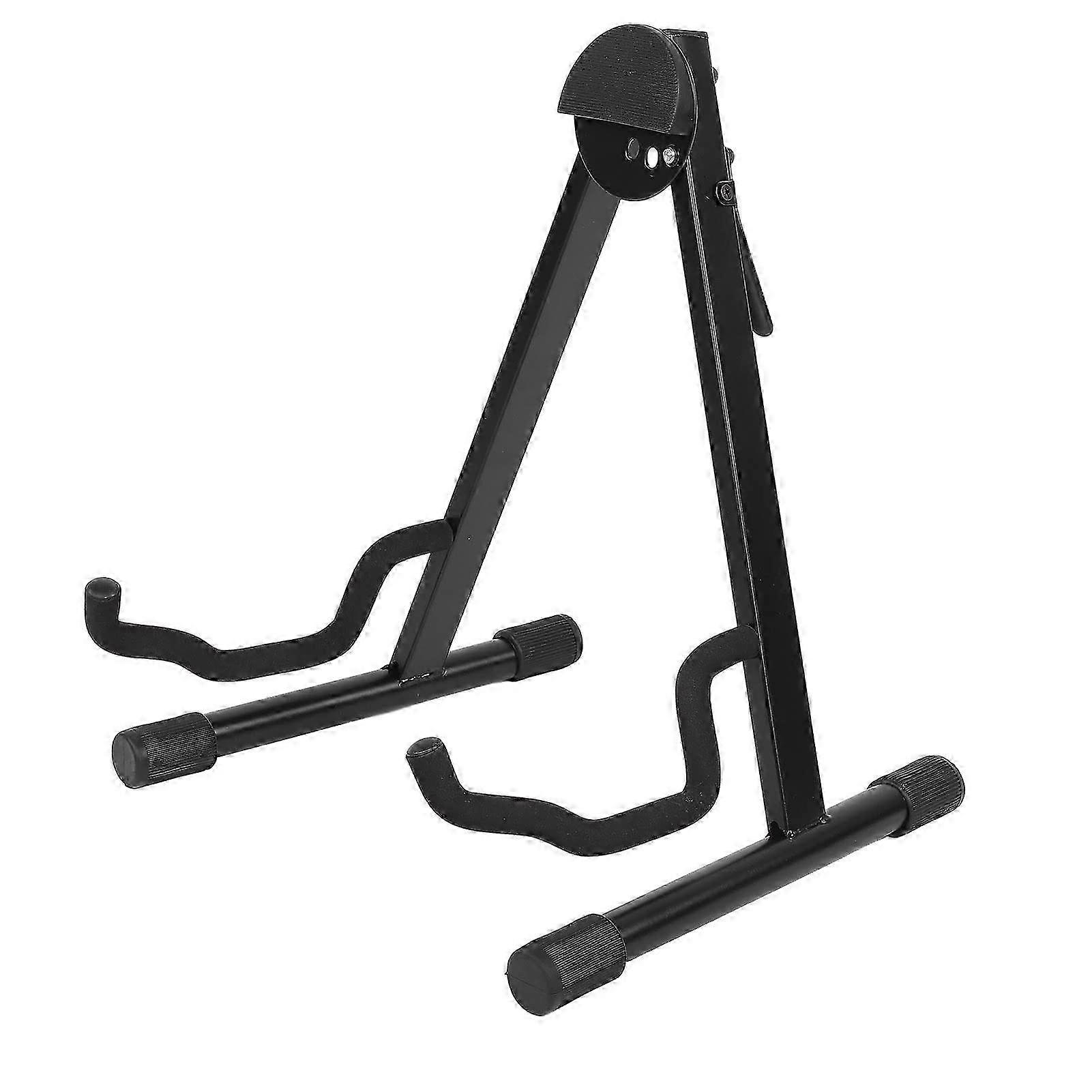 Black Foldable Cello Stand with Metal Frame, Secure Support for Guitar and Bass, Ideal for Musicians