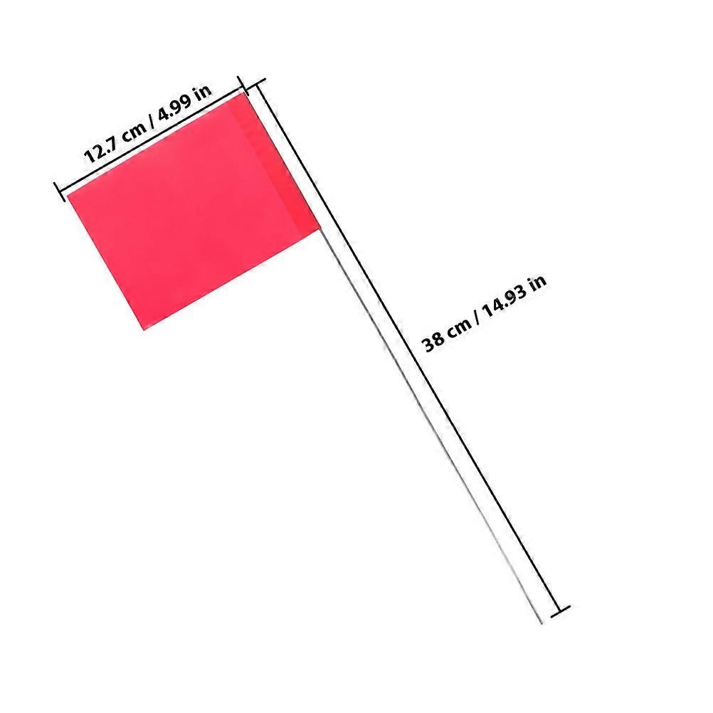Red Measurement Flags for Landscaping Marking 30Pcs Triangular Garden Flags