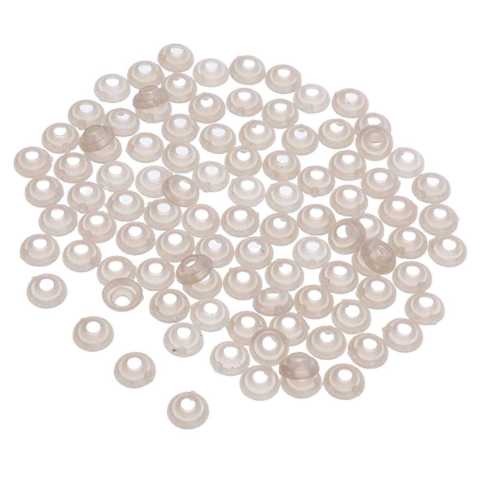 Plastic Doll Eye Washer Gaskets for Craft 100Pcs Small Size Durable Grey