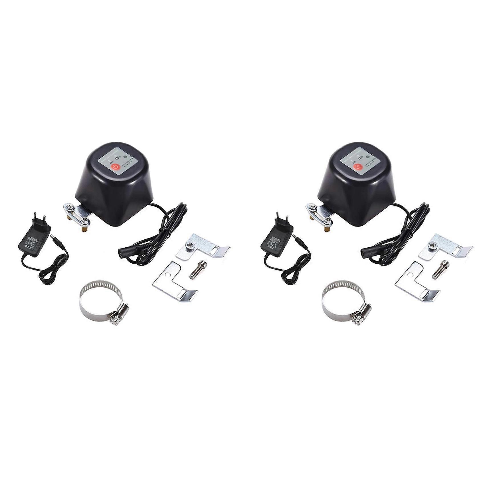 2X Tuya WiFi Smart Manipulator Valve Controller for Water Gas Auto Shut on Off Support Alexa Home SmartLife EU Plug