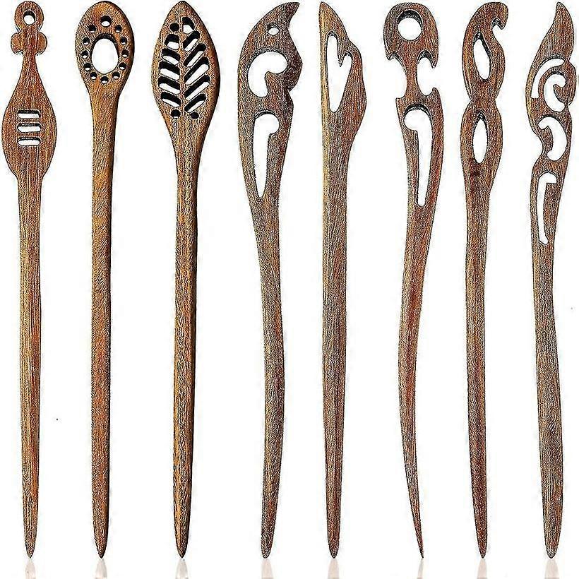 Trähårpinnar 8 stycken japanska hårpinnar