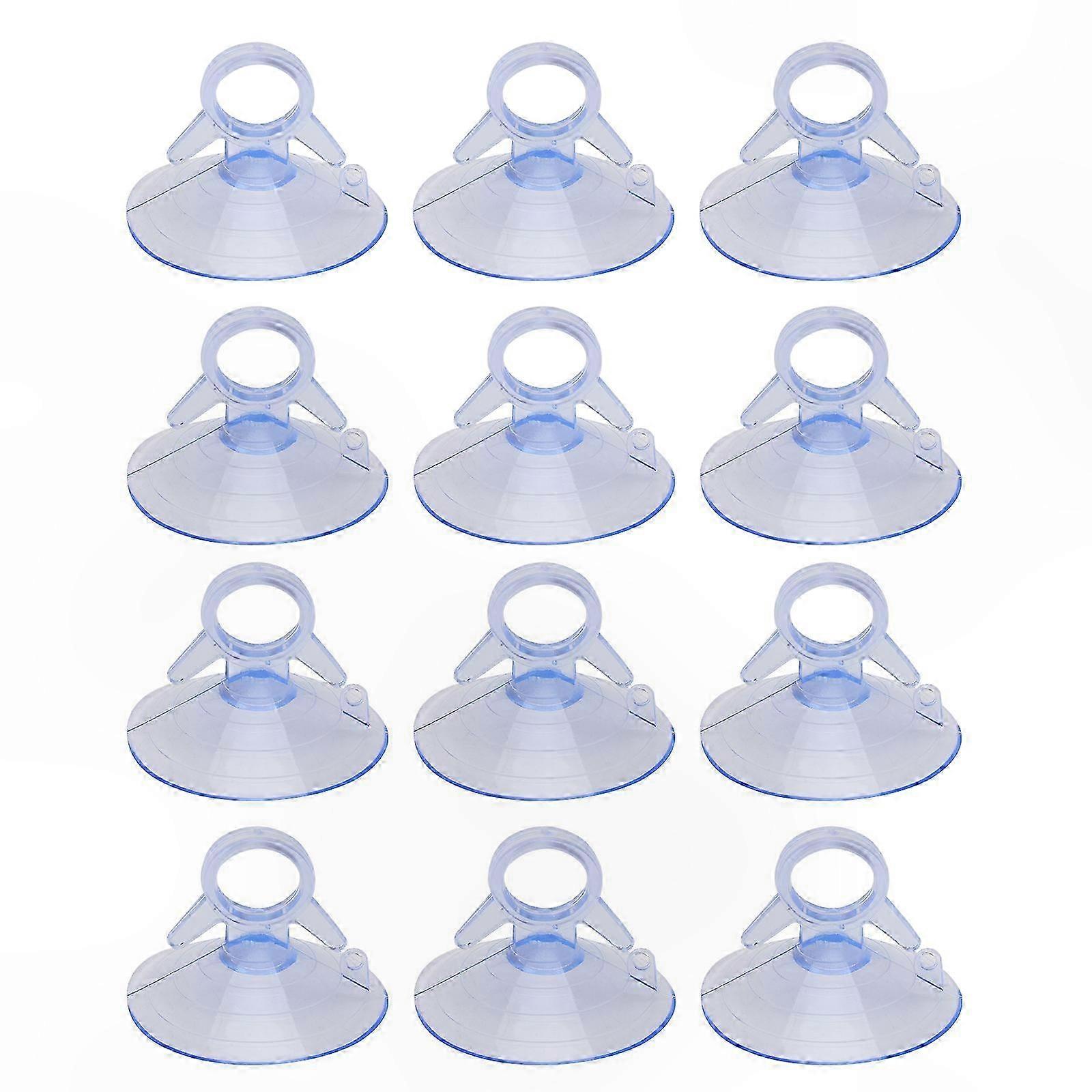 12-Pack 45mm PVC Pull Ring Suction Cups for Aquarium Glass Mounting