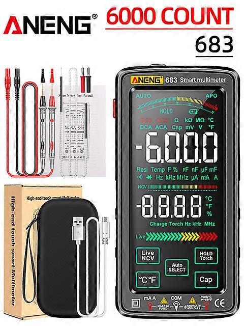 ANENG 683 Smart Multimeter High-end Touch 6000 Counts Multimetro Test Rechargeable Multitester AC/DC Voltage Tester Current Tool