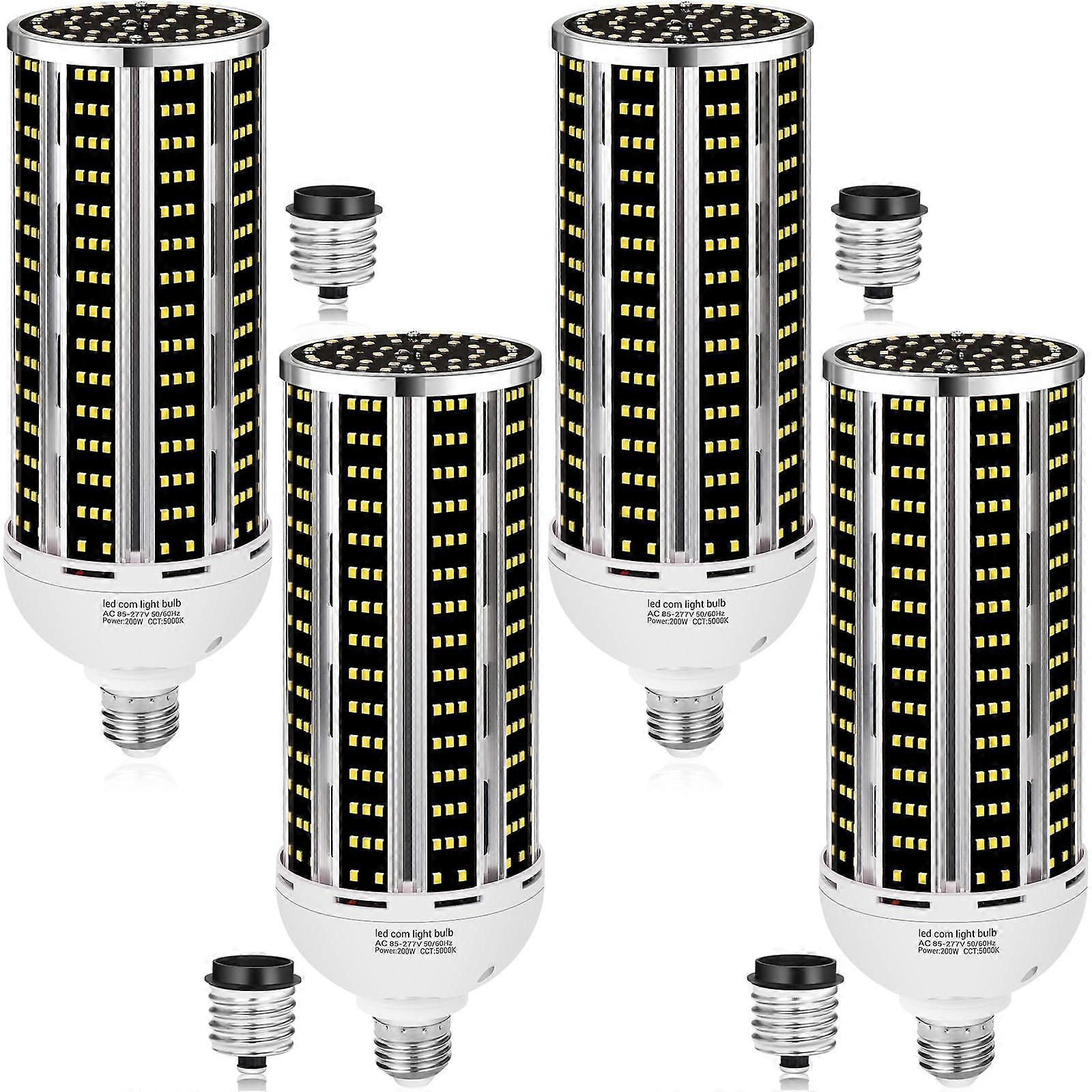 200W LED Corn Light Bulb 30500LM 5000K E26 E39 Base Energy Saving 360° Beam for Warehouse Garage