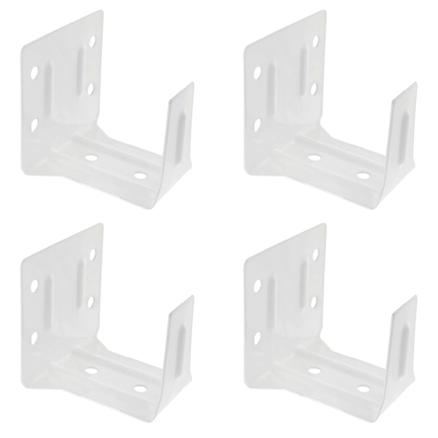 4PCS Window Blinds Bracket with RustResistant Headrail Support, White Center Holders for Wooden Blinds