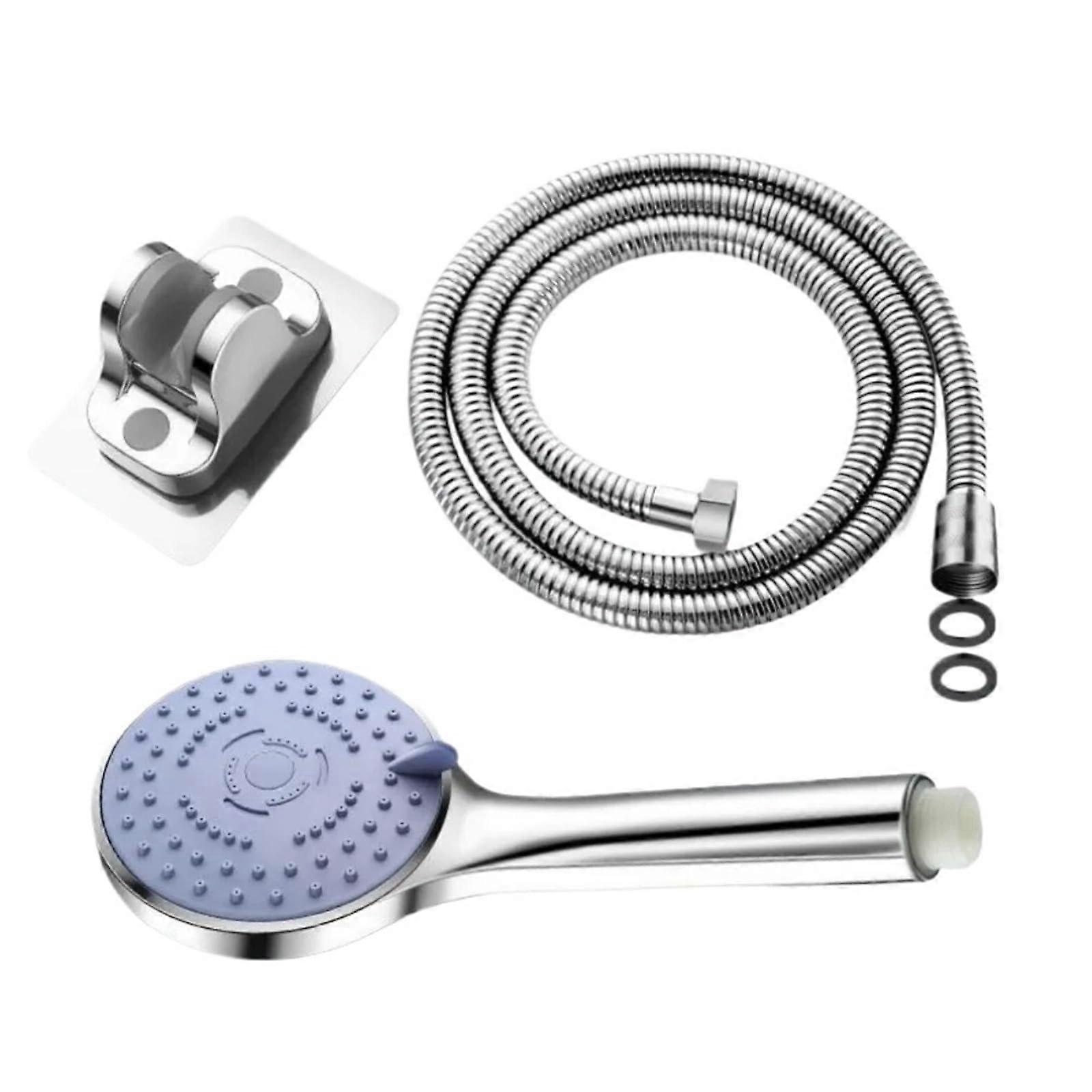 Handheld Rainfall Shower Head  Pressure 5 Spray Modes Water Saving Easy Tool Install