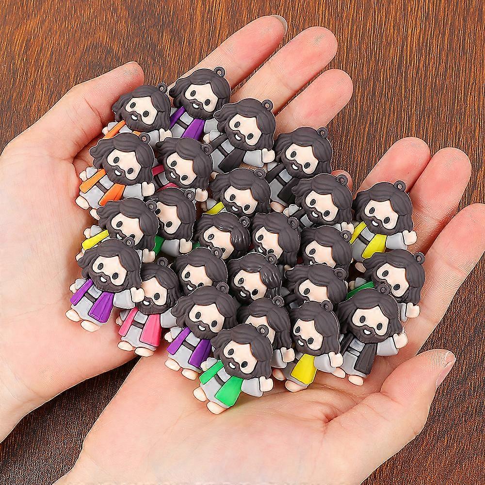 25pcs Mini Jescom Statue Easter Decoration Jescom Toys Figure Christ Religiocom Savior Jescom Doll Easter Product��6-color mixed set��