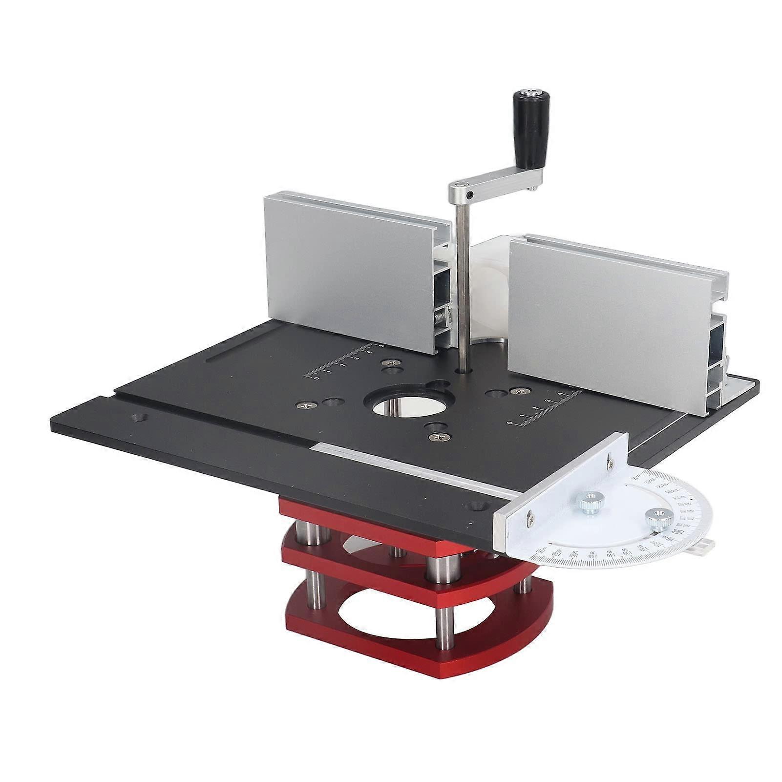 Router Lift for Woodworking Table with  Plate, Precise Height Adjustment, Durable Support, Black