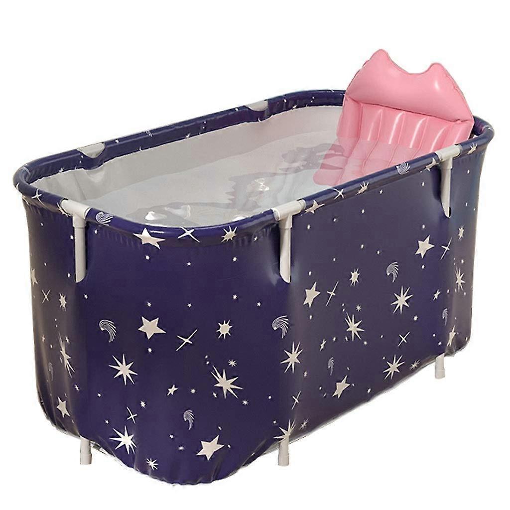 Portable Foldable Bathtub for Adults Large Capacity Soaking Tub with NonSlip Base and Bath Mat