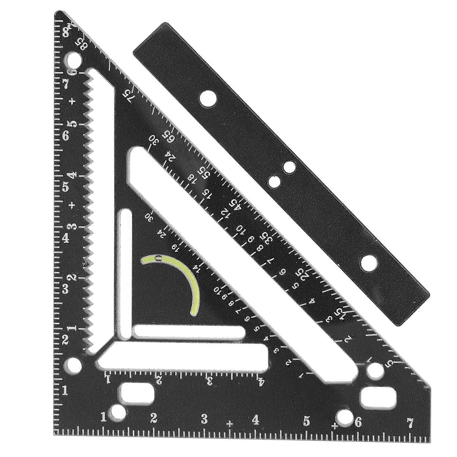 Multifunctional Triangle Ruler High Grade Woodworking Ruler Architecture Measuring Tool 1Set