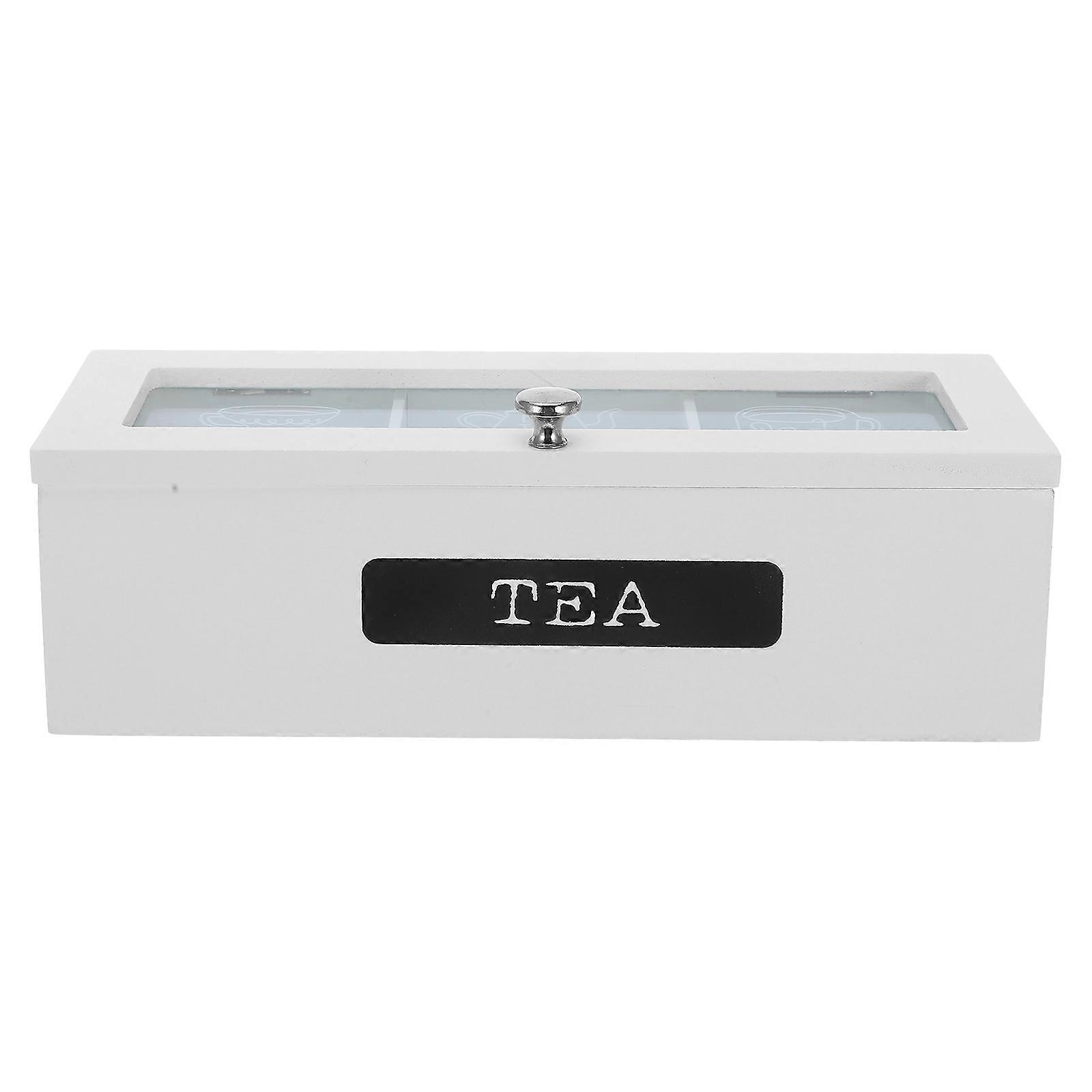 Wooden Tea Bag Box Organizer with Multiple Compartment Wooden Tea Bag Organizer Tea Coffee Bag Holder Compartment Sugar Packet Holder