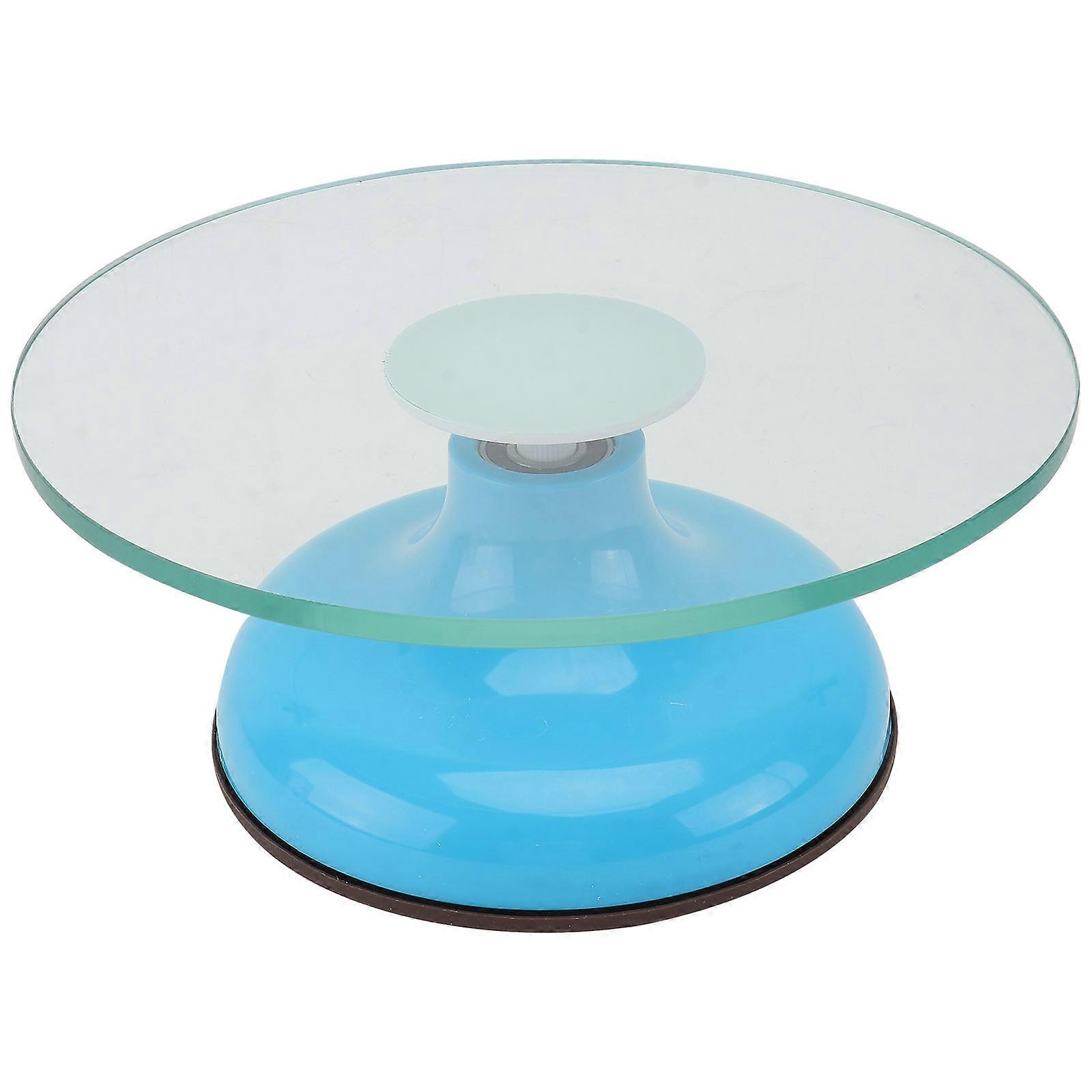 Blue Cake Rotating Platform Revolving Table for Home 1Pcs Turntable