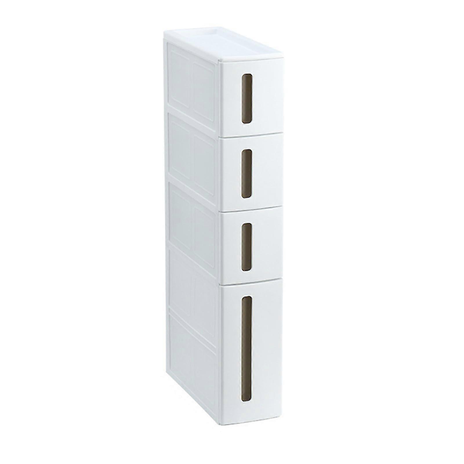 Narrow Bathroom Storage Cabinet with Wheels and Drawers for SpaceSaving MultiRoom Use